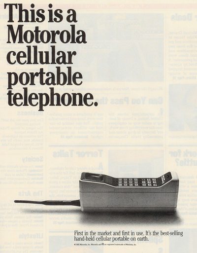 Motorola cellular portable telephone 1983