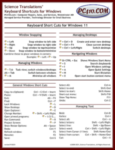 Free Windows 11 Keyboard Chart